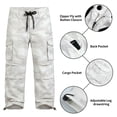 thumbnail image 2 of GINGTTO Men's Cargo Camo Pants, Baggy Flex Wide Leg Fashion Y2K Streetwear Drawstring Stretch, 2 of 8