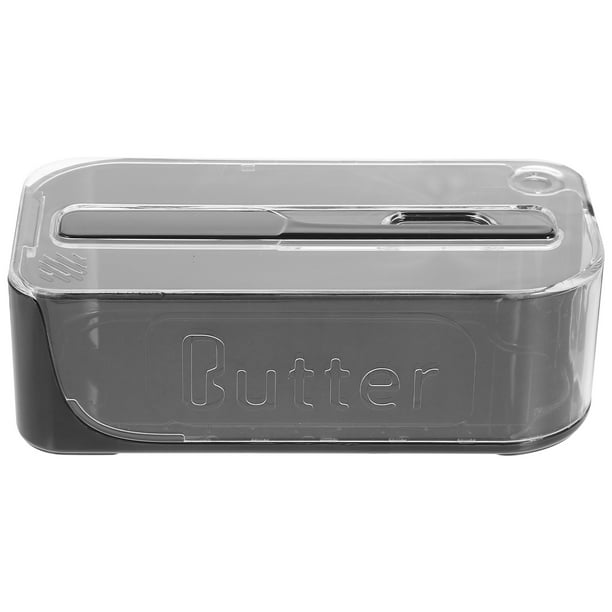 GOOHOCHY Caja cortadora de mantequilla, mantequera con tapa, rebanadora de mantequilla, recipiente para mantequilla para refrigerador