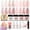 Amber Glitter, variant on Azurebeauty 4-Color Glitter & Soft Pink Dip Powder Nail Kit, with Base Coat, Top Coat & Activator for French Manicure, All Seasons DIY & Salon