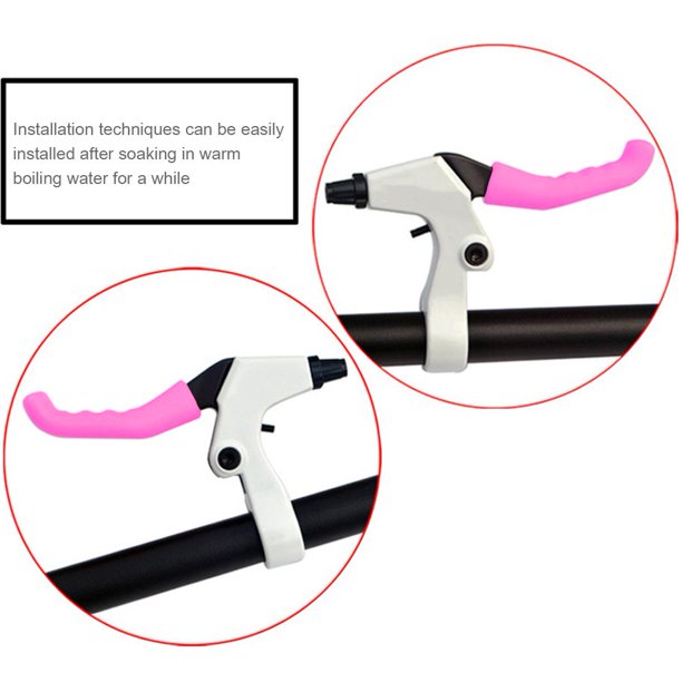 2 uds. Cubiertas de palanca de freno para patinete, Protector antideslizante para manillar (rosa)