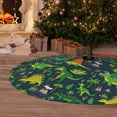 thumbnail image 2 of Cauagu 30" Christmas Tree Skirt Dinosaurs Pattern Christmas Tree Decorations Tree Mat for Xmas Decorations Occasion Holiday Home Decor -30", 2 of 7