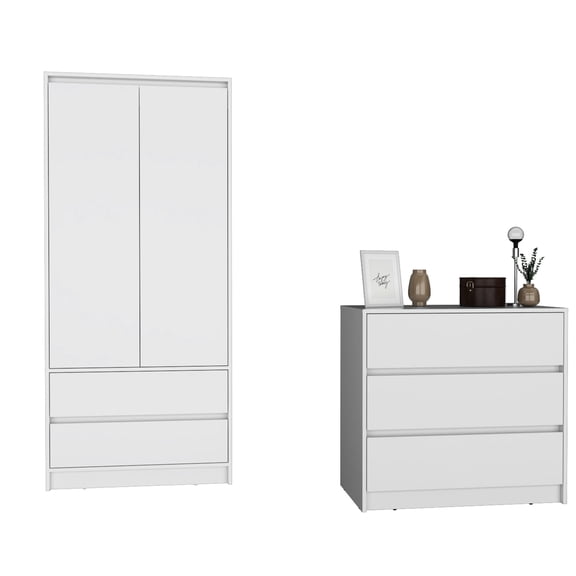 Bedroom Furniture Package Deal | Storage for Small and Large Items | Engineered Wood Build | Easy to Place in Multiple Rooms