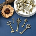 thumbnail image 3 of 25Pcs 5 Styles Tibetan Style Alloy Pendants Cadmium Free & Lead Free Key Charms Bronze 25~60x8~21.5x2~5mm Hole: 1~5mm 5pcs/style, 3 of 6