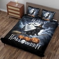 thumbnail image 3 of Happy Halloween Labrador Retriever Witch Pumpkins Bats Quilt Bedding Set Lab Dog Lover Gifts 1 Blanket Bed Cover 2 Pillowcases - 13012, 3 of 5