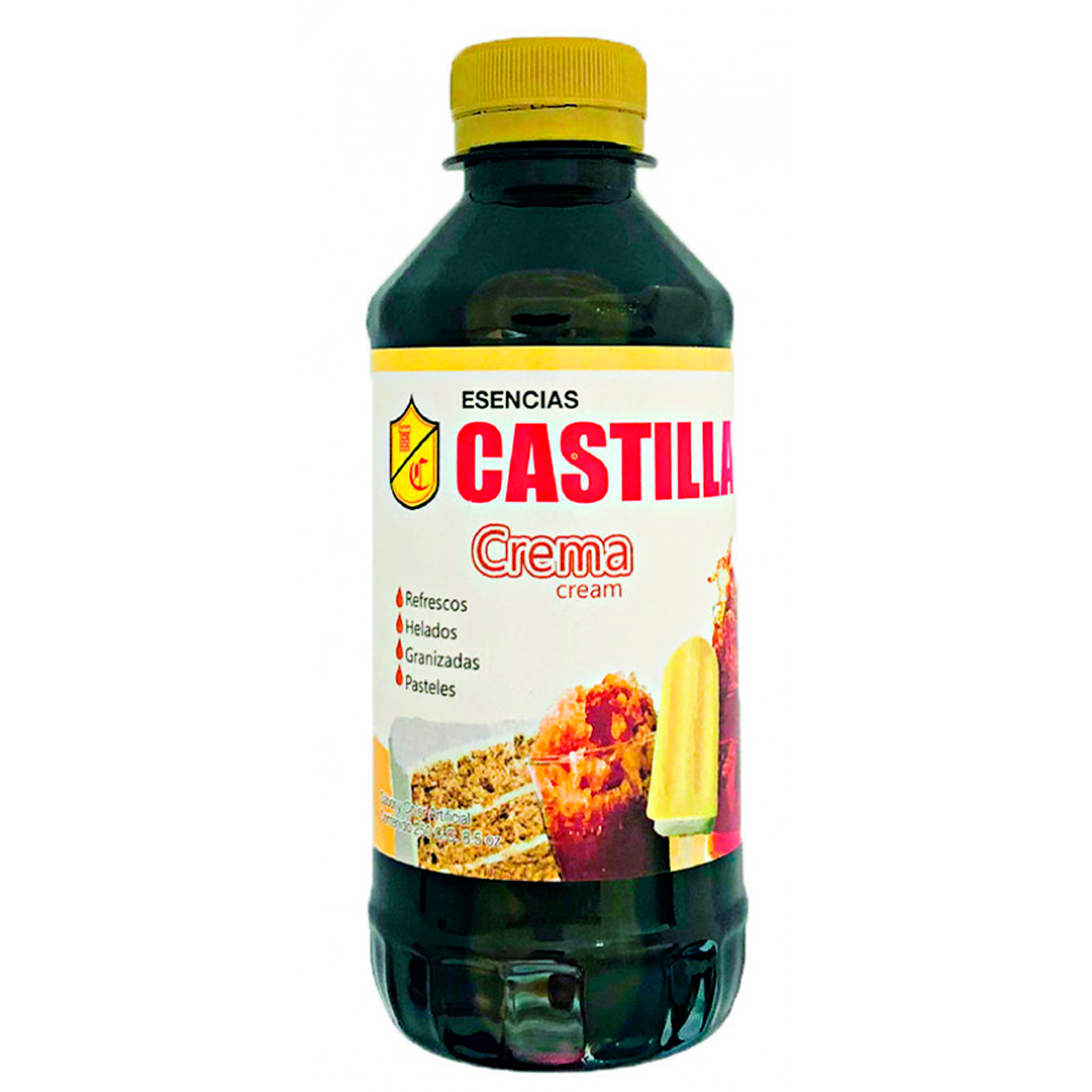 (Pack of 1) Castilla Cream Flavor Concentrate 8.6 fl oz - Esencia De Crema