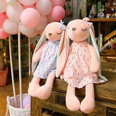 B Plush Bunny , 17.7 in Doll Stuffed Animal Huggable Christmas Easter ' Gift Room Decorations