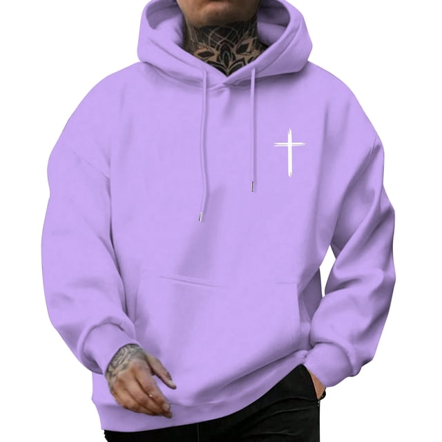 Chandail à Capuche Imprimé Lettre Décontracté pour Hommes Manches Longues Mode Confortable Mode Urbaine