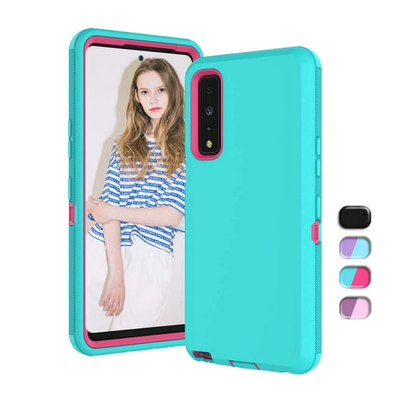 LG Stylo 7 Cases, Sturdy Case for LG Stylo 7 5G 6.7", Tekcoo Full-Body Shockproof Protection Heavy Duty Armor Hard Plastic & Shock Absorption Rubber Rugged Bumper 3-in-1 Case Cover