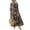 Green, variant on ZANZEA Dresses for Women O-Neck Half Sleeve High Waist Graffiti Print Long Dress