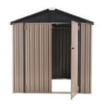 thumbnail image 2 of YODOLLA 6 x 6 ft. Outdoor Metal Storage Shed Sliding Roof, 2 of 7