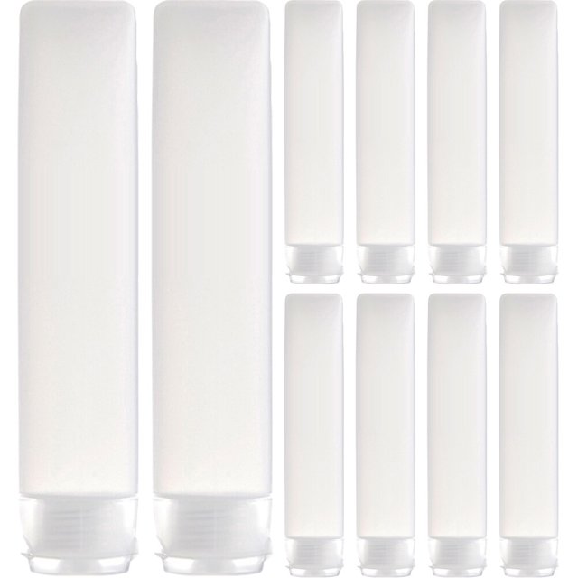 10Pcs Empty Lotion Tubes Travel Refillable Cosmetic Soft Tubes Squeeze