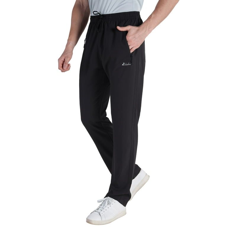 clothin Mens Workout Athletic Pants Elastic-Waist Drawstring Pants for  Sport Exercise Travel,Quick-Dry,Stretchy