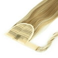 thumbnail image 3 of SHCKE 20/22 Inch Wrap Around Ponytail Extension Curly Straight Clip In Hair Extension Synthetic Hairpieces for Women Ash Blonde Mix Bleach Blonde, 3 of 4