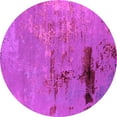 thumbnail image 1 of Ahgly Company Indoor Round Oriental Pink Industrial Area Rugs, 7' Round, 1 of 4