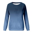 thumbnail image 5 of ManxiVoo Womens No Hood Pocket Sweatshirt Cozy Fall Winter Fashion Top with Front Pouch XL Size Dark Blue, 5 of 5
