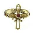 thumbnail image 4 of Symbols Of Faith 14K Gold Dipped Women'S Cross Ring Red (5) (Red), 4 of 4