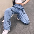 thumbnail image 3 of Ketyyh-chn99 Plus Size Jeans Women High Rise Straight Jeans y2k Bootcut Mid-Rise Stretch Jeans Bule,L, 3 of 4