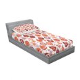 thumbnail image 3 of Christmas Bedding Set with Sheet & Covers, Classical Themed Old Fashioned Celebration Carols Winter Design Patterns, Printed Bedroom Decor 2 Shams, 4 Sizes, White and Vermilion, by Ambesonne, 3 of 3