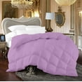 thumbnail image 2 of 500-TC Egyptian Cotton All Season Comforter for Adults Eastern King Size 108" x 118" Inches, 1pc Comforter Box Stitched with 4 Corner Tabs, 300 GSM Comforter, (Lilac), 2 of 7