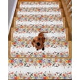 thumbnail image 2 of Stair Treads for Wooden Steps, Vintage Flowers Peel and Stick Stair Treads with Reusable Adhesive, Spring Floral Botanical Pastoral Non Slip Indoor Stairs Runner Rugs Mats for Elders Dogs 8"x30" 7PCS, 2 of 7