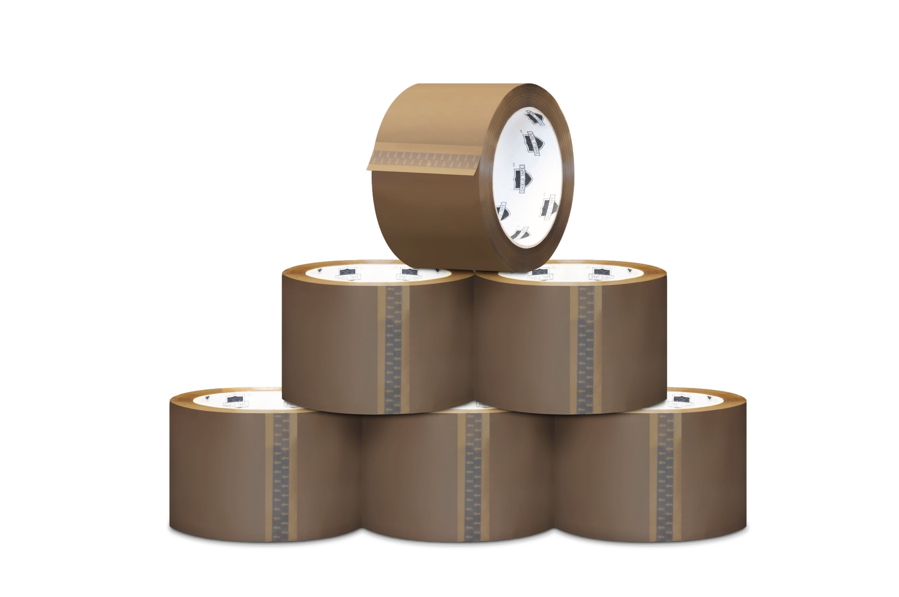 3 Inch x 110 Yards Tan Brown Pack of 12 Rolls Heavy Duty Hot Melt Adhesive Tape Roll 2.5 Mil Thick Packaging Tape