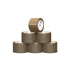 "Hotmelt Carton Sealing Packaging Tape - 2"" x 55yds - 1.6 Mil - 216 Rolls - Tan/Brown"