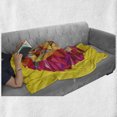 thumbnail image 6 of Zoo Soft Flannel Fleece Throw Blanket, Colorful Animals Geometric Diamond Face Lions Mane Safari Wildlife Theme Image, Cozy Plush for Indoor and Outdoor Use, 60" x 80", Multicolor, by Ambesonne, 6 of 6