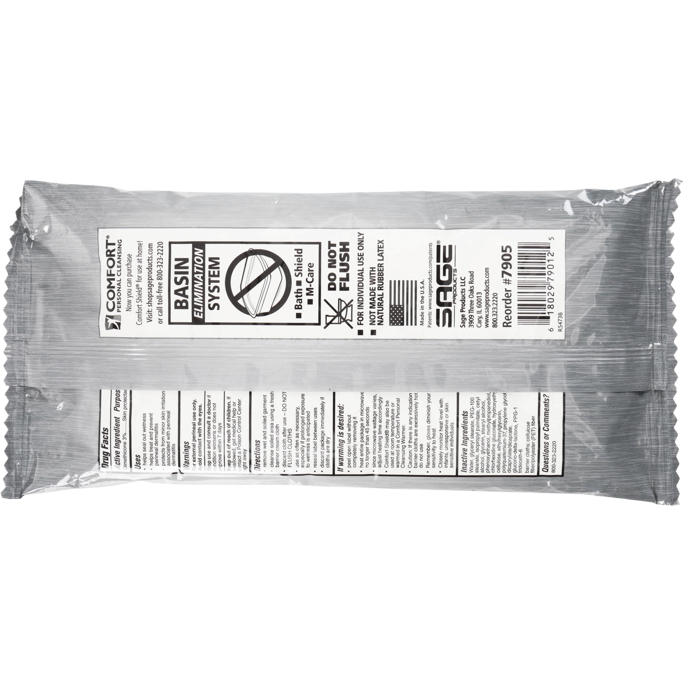 Comfort Shield Barrier Cream Cloths Personal Wipes 8 Ct Pack