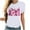 White #1, variant on Fartey Breast Cancer Awareness Shirts for Women Inspirational Short Sleeve Tops Soft Comfy Crew Neck Tshirts Pink Ribbon Graphic Tees Black L