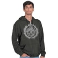 thumbnail image 5 of Eye Symbolic Spiritual Compass Zip Up Hoodie Men's Women's Brisco Brands 4X, 5 of 6