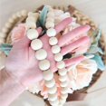 thumbnail image 4 of Yakbaofuo Ornaments Wood Bead Garland Home Decor Farmhouse Garland Wooden Beads Garland Christmas Table Decor Christmas Halloween Desktop Decorations, 4 of 9