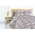 thumbnail image 3 of Ambesonne Floral Down Alternative Quilt Comforter, Pattern of Blooming Flowers, Queen, Lilac White and Slate Brown, 3 of 5