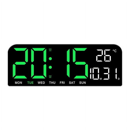 LED Digital Alarm Clock with USB Charger, Desktop Bedside Clock with Temperature Display, Large Display Digital Clock for Bedroom Office Home Desk, Dimmable Nightstand Clock with Snooze