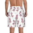 thumbnail image 3 of Yiaed Flamingos Tribal Print Men's Swim Trunks with Lining Quick Dry Sports Shorts Beach Shorts Boardshorts-3X-Large, 3 of 5
