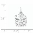 thumbnail image 2 of 925 Sterling Silver Polished Snowflake Charm and Pendant, 2 of 2