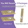 thumbnail image 5 of 72" x 80" (2 Sets of 36") 15-Lite Clear Glass French Doors Interior White Primed Solid Core Pantry Door With Jamb / Handles, 5 of 9