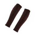 thumbnail image 2 of Qarigey Cubierta para calentador de piernas, cubiertas para envolver las rodillas, accesorio de ropa para niña de estilo Simple, puños para Medias Café, 2 of 6