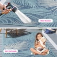 thumbnail image 4 of SAFAVIEH Courtyard Nick Floral Indoor/Outdoor Area Rug, Aqua/Navy, 8' x 10', 4 of 13