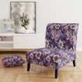 thumbnail image 2 of Designart "Moody Eerie Elegance" Purple Floral Upholstered Accent Chair - Cottage Arm Chair For Living Room, 2 of 5