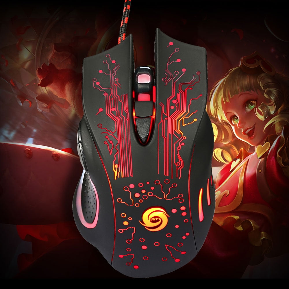 A885 5500DPI 6-Button LED USB Optical Wired Gaming Mouse for Pro Gamer