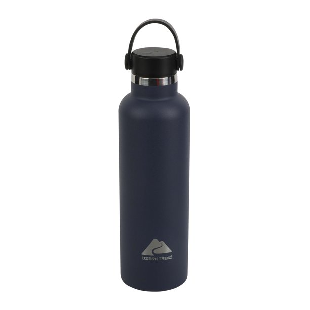 Ozark Trail 24 fl oz Blue Insulated Stainless Steel Water Bottle, Twist