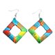 thumbnail image 2 of Pendientes colgantes geométricos en cordón de de color brillante Boho Lady Ear Stud Salvador pendientes colgantes geométricos, 2 of 9
