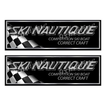 Correct Craft Ski Nautique Classic Racing 10" long Stickers