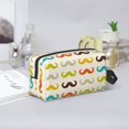 thumbnail image 6 of Uemuo Colorful Mustache Pattern Portable Toiletry Bags with Handle, Waterproof travel Make up Bags for Women, Large Capacity Travel Cosmetic Bags, 6 of 9
