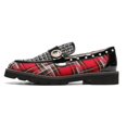 thumbnail image 3 of Women's Loafers Plaid Lug Sole Penny Sparkly Rhinestones Pearl Sneakers, 3 of 8