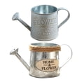 thumbnail image 6 of Vintage Metal Flower Vase Iron Watering Can Shaped Farmhouse Decor with Handle Home Decoration 3.3" High, 6 of 10