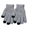 thumbnail image 2 of Qarigey Guantes de punto Estilo simple Adultos Ropa Accesorio Mantener caliente Cubierta de la mano Manos Envoltura Calentadores Guante de pantalla guantes y mitones Blanco/Gris Qarigey AP011254-05B, 2 of 6