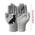 thumbnail image 3 of Bibifish Womens Knitted Gloves Trendy Dog Pattern Solid Color Gloves Comfy Soft Knitted Daily Wear Outdoor Activities Gloves, 3 of 5
