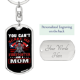thumbnail image 2 of Firefighter And A Mom Stainless Steel or 18k Gold Premium Swivel Dog Tag Keychain, 2 of 8