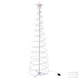 6 Ft Lighted Spiral Christmas Tree Light Multi Color 182 LED Outdoor